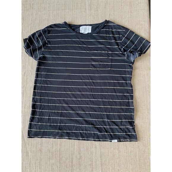 THINKING MU Organic cotton tee Black with White stripes T Shirt M - Picture 1 of 12